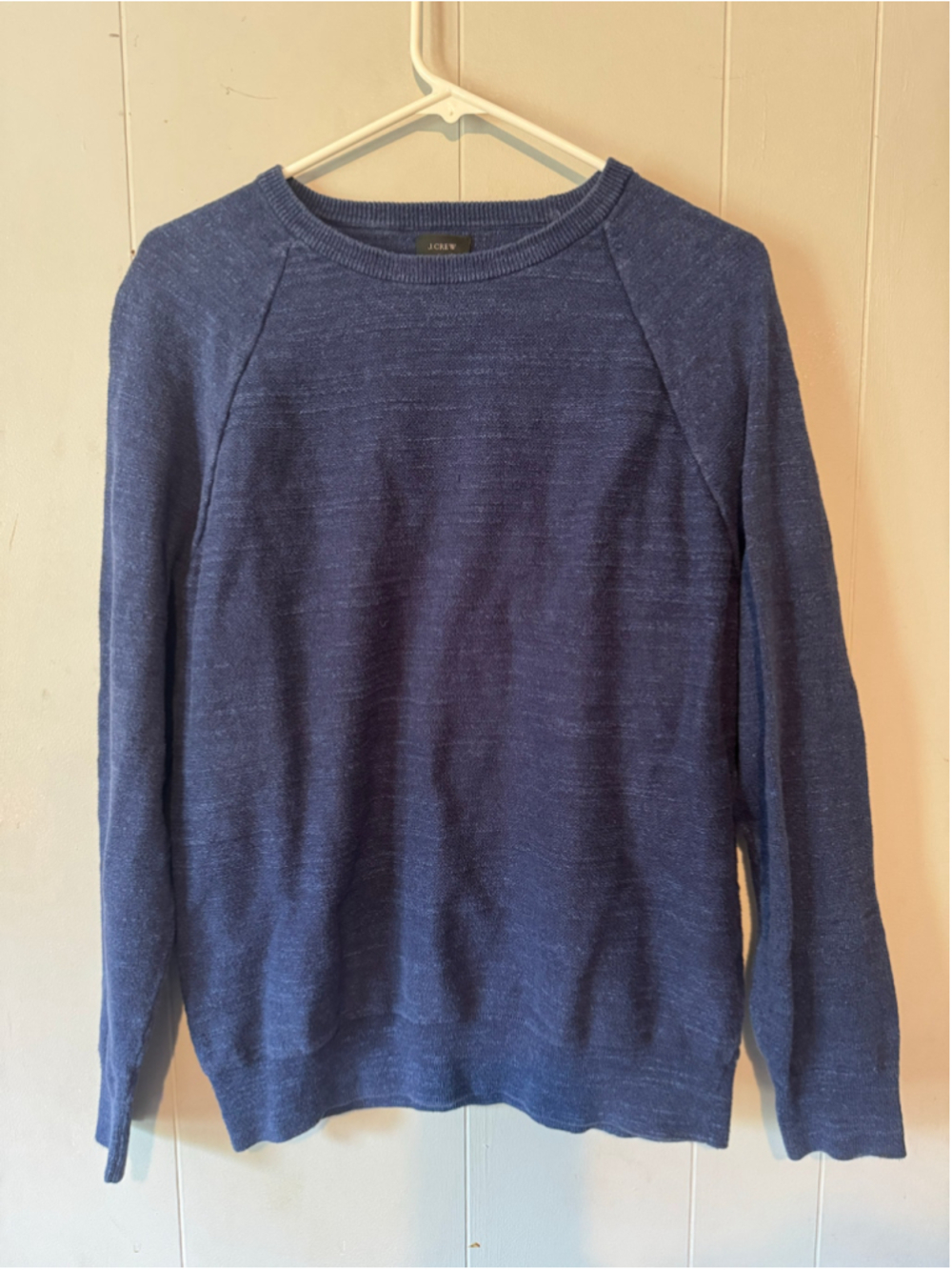 Men’s J.Crew Blue Cotton Crew Neck Sweater Size M